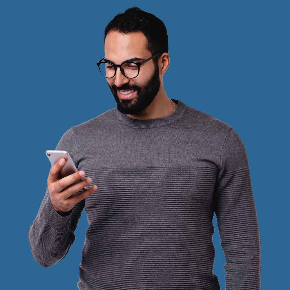 Man using phone Man using phone