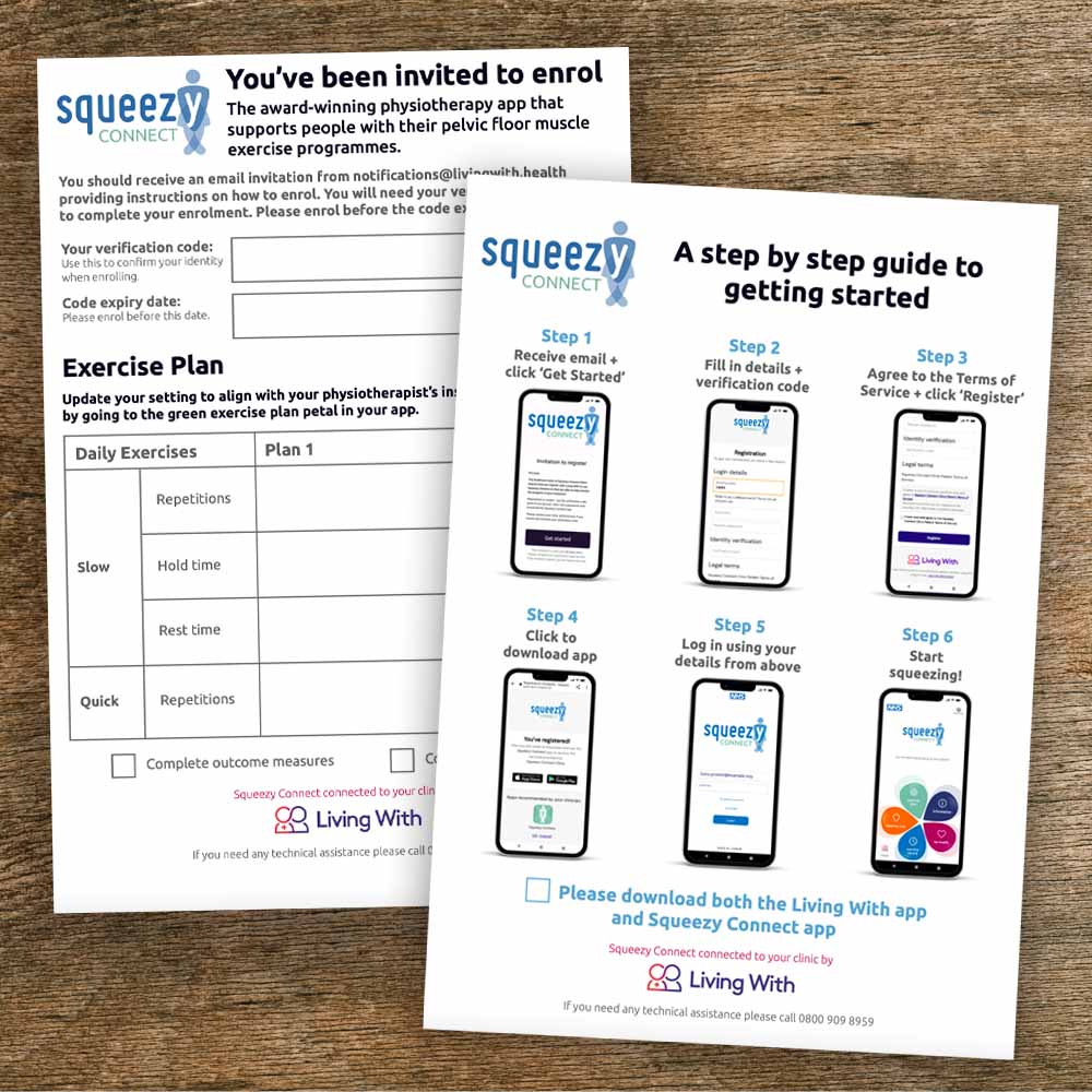 Squeezy Connect onboarding flyer