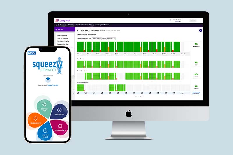 Squeezy Connect phone and desktop