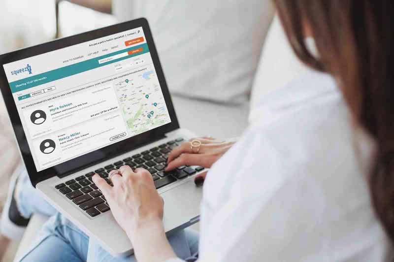 Clinician using Squeezy